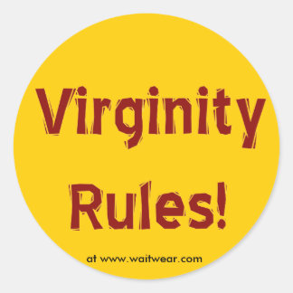 Sticker Rond Règles de virginité