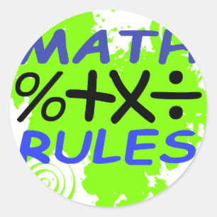 Sticker Rond Règles mathématiques