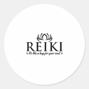 Sticker Rond Reiki is like a hug for your soul - Reiki Master