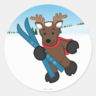 Sticker Rond Reinder