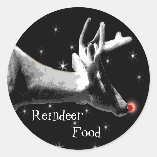 Sticker Rond Reinder, Nourriture (Devant)