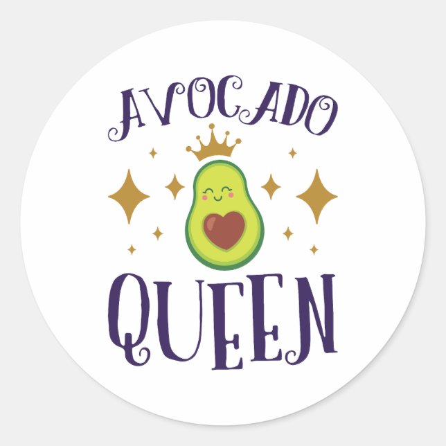 Sticker Rond Reine Avocado (Devant)
