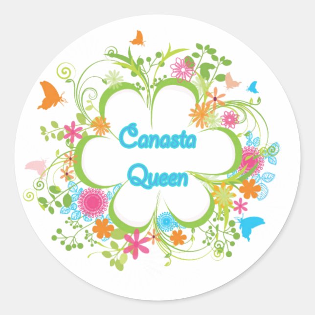 Sticker Rond Reine Canasta (Devant)