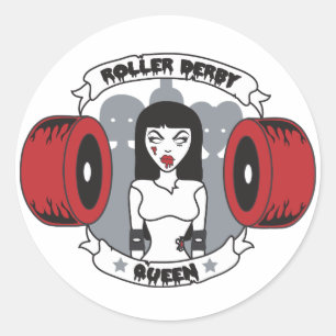 Sticker Rond Reine de Derby de rouleau