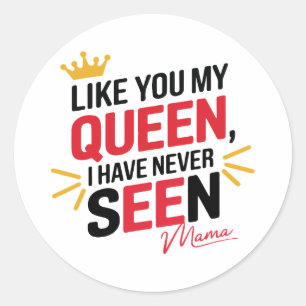 Sticker Rond "Reine de mon coeur - Amour de maman" 👑 ❤️
