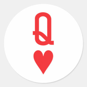 Sticker Rond Reine Des Coeurs Roi Du Coeur Couple Correspondant