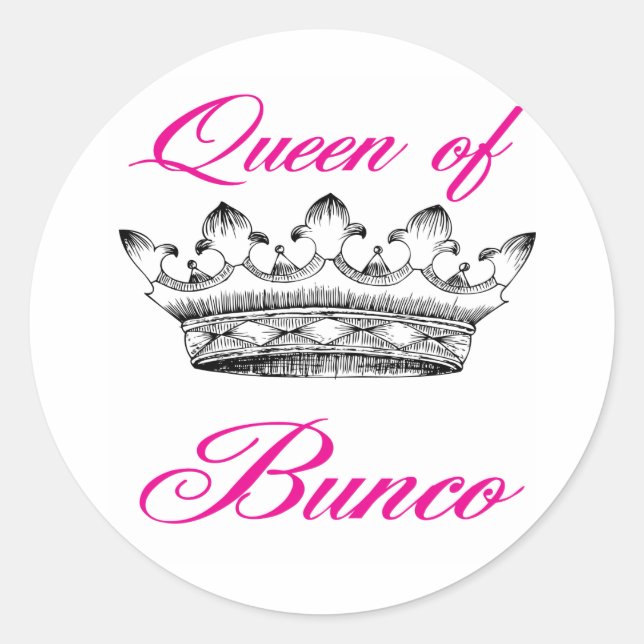 Sticker Rond reine du bunco (Devant)