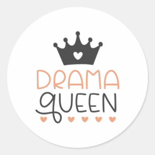 Sticker Rond Reine du théâtre