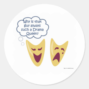 Sticker Rond Reine du théâtre