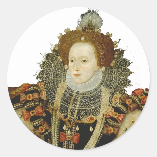 Sticker Rond Reine Elizabeth I (Devant)