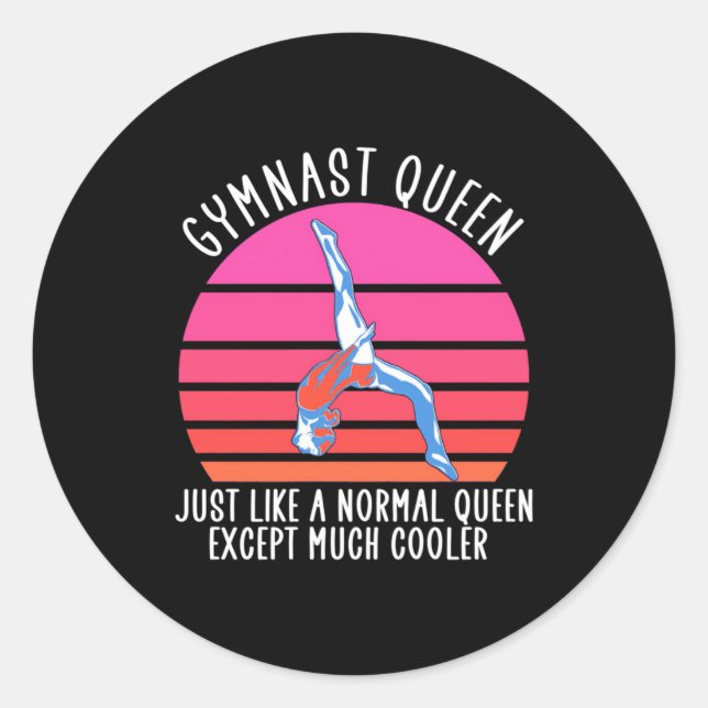 Sticker Rond Reine Gymnaste (Devant)