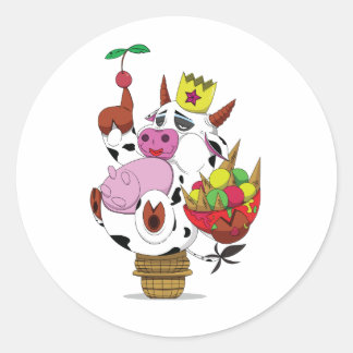 Sticker Rond Reine pour le lait
