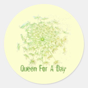 Sticker Rond Reine Pour Une Journée