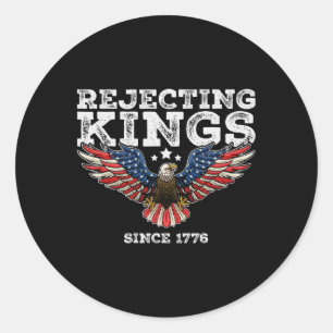 Sticker Rond Rejeter les rois depuis 1776 Byld Eagle Patriotic