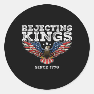 Sticker Rond Rejeter les rois depuis 1776 Byld Eagle Patriotic 