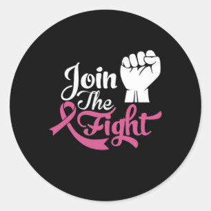 Sticker Rond Rejoignez La Lutte Contre Le Cancer Du Sein Sensib