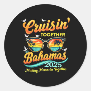 Sticker Rond Rejoindre la croisière en famille Bahamas 2025 Voy