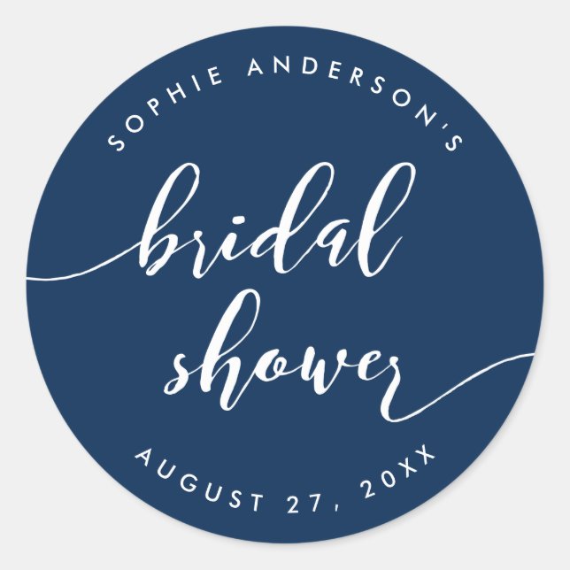 Sticker Rond Relax Script Fête de Mariage Fond Personnalisé Cou (Devant)