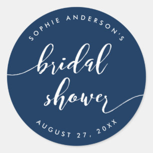 Sticker Rond Relax Script Fête de Mariage Personnalisée Couleur