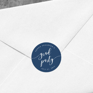 Sticker Rond Relax Script Grad Party Modifiable Couleur