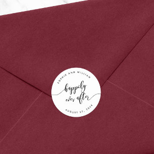 Sticker Rond Relax Script Heureusement Jamais Après Mariage Fav