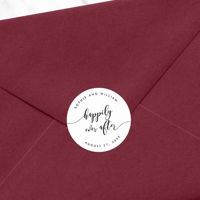 Sticker Rond Relax Script Heureusement Jamais Après Mariage Fav (Créateur téléchargé)