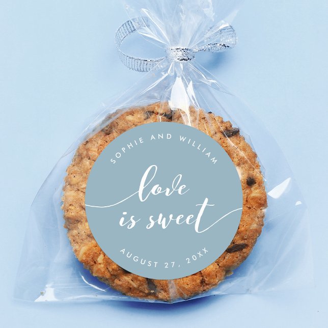 Sticker Rond Relax Script Love is Sweet Editable Color Mariage (Créateur téléchargé)