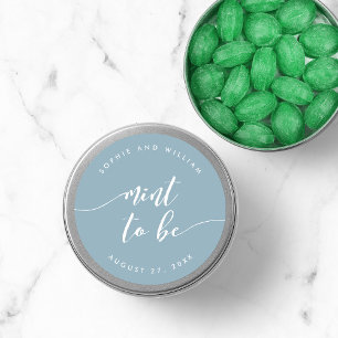 Sticker Rond Relax Script Mint to be Editable Color Mariage