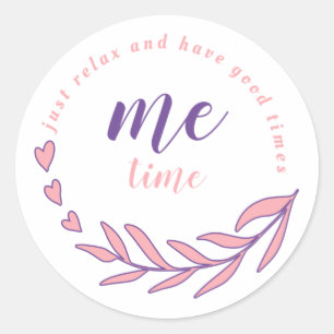 Sticker Rond Relaxez-vous et prenez un devis circulaire de temp