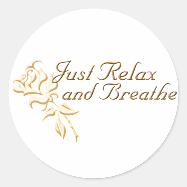 Sticker Rond Relaxez-vous et respirez (Devant)