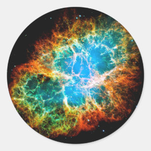 Sticker Rond Rémanent de supernova de la nébuleuse du Crabe pho