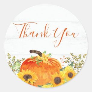 Sticker Rond Remerciement Automnal Rustique