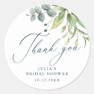 Sticker Rond Remerciement de Baby Shower Champêtre