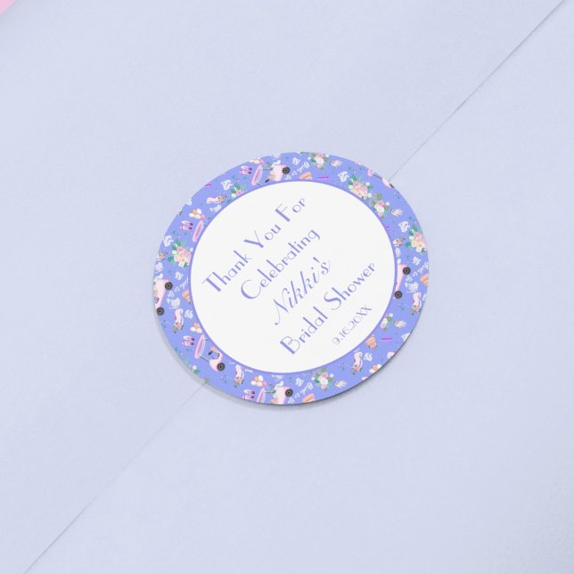 Sticker Rond Remerciement de mariage Golf Remerciement de bapte (Créateur téléchargé)