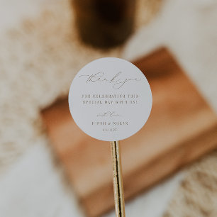 Sticker Rond Remerciement de mariage minimaliste OASIS