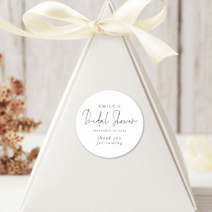 Sticker Rond Remerciement de Mariage Minimaliste pour Enterreme