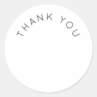 Sticker Rond Remerciement Élégant Minimaliste Simple pour Baby
