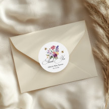 Remerciement floral coloré pour Baby Shower Bee