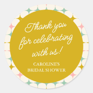 Sticker Rond Remerciement Géométrique Vintage Personnalisé Past