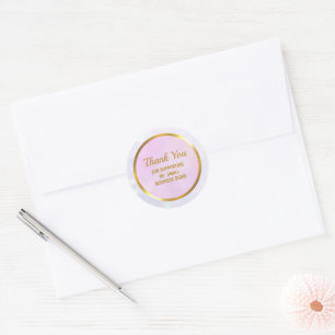 Sticker Rond Remerciement Moderne Pour Soutenir Ma Petite Entre