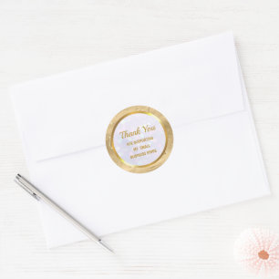 Sticker Rond Remerciement Moderne Pour Soutenir Ma Petite Entre