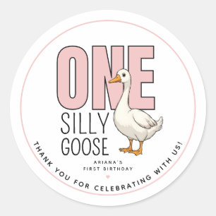 Sticker Rond Remerciement Personnalisé pour le Premier Annivers