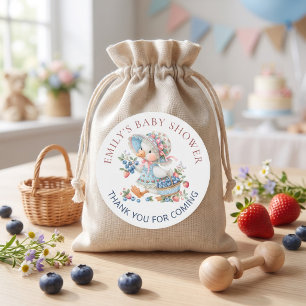 Sticker Rond Remerciement pour Baby Shower Berry Sweet Silly Go