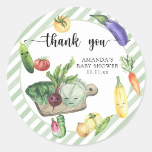 Sticker Rond Remerciement pour une baby shower de produits loca