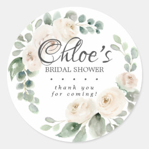 Sticker Rond Remerciement pour une Baby Shower Mariage Floral B