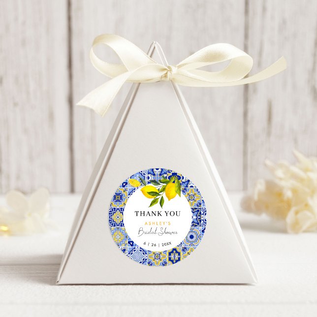 Sticker Rond Remerciement pour une Baby Shower Méditerranéen au (Créateur téléchargé)