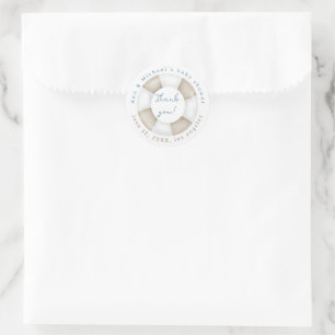 Sticker Rond Remerciement Simple et Élégant pour Baby Shower Ma