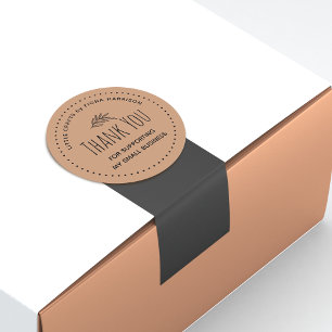 Sticker Rond Remerciement Terreux Pour Soutenir Ma Petite Entre