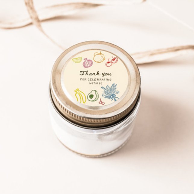 Sticker Rond Remerciements dessinés à la main Fresh Off The Mar (Créateur téléchargé)