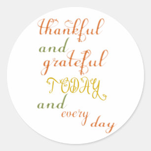 Sticker Rond Remerciements et gratitude